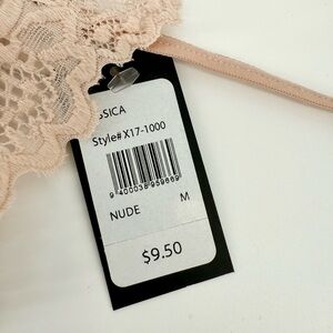 Frederick’s of Hollywood Lace Thong Panty in Nude